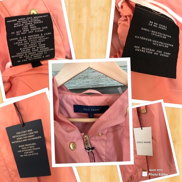 Cole Haan Tangerine Packable Hooded Jacket - Picture 6 of 8